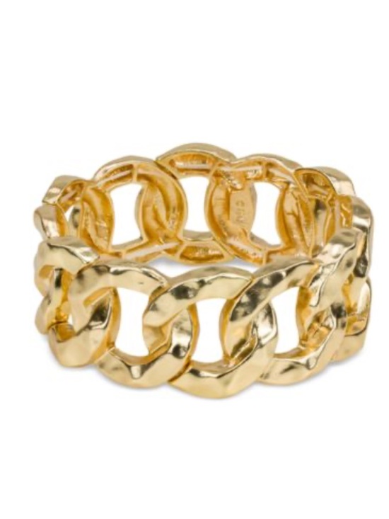 Jewelry - Patricia Nash Gold Hammered Link Stretch Bracelet New
